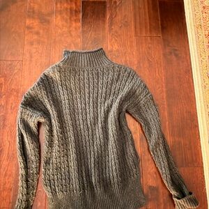 Gray Cable Knit Sweater